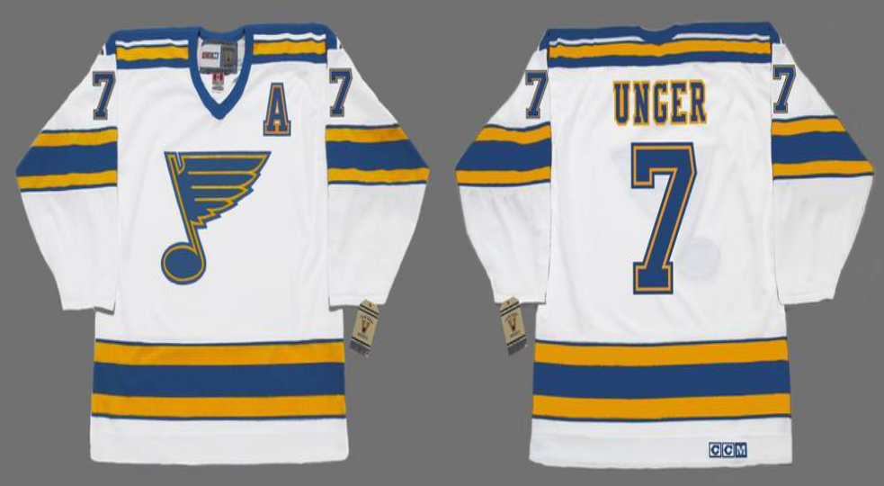 2019 Men St.Louis Blues 7 Unger white style #2 CCM NHL jerseys->st.louis blues->NHL Jersey